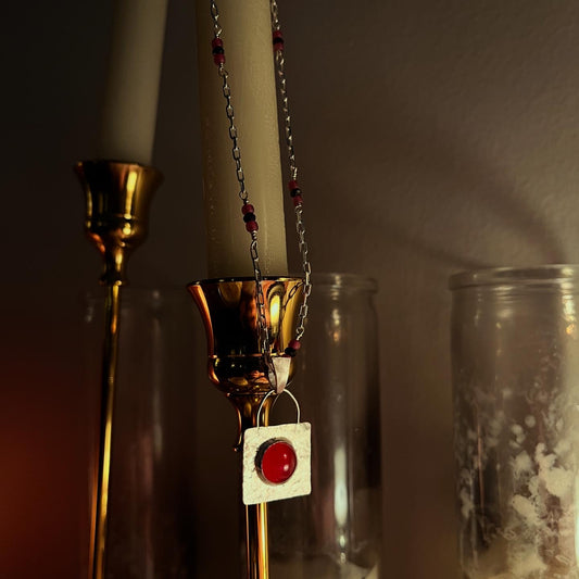 carnelian pendant with chain